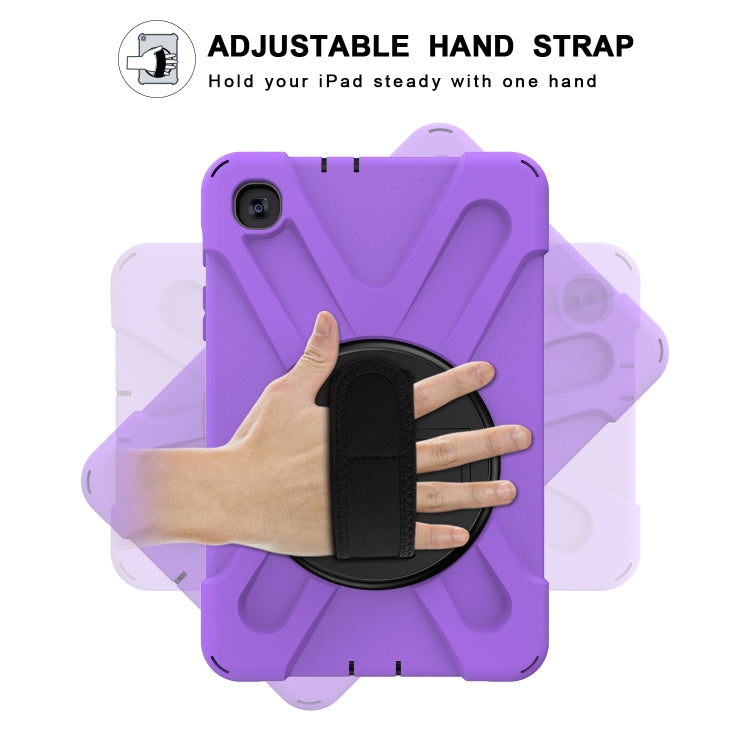 For Samsung Galaxy Tab A 8.4 2020 T307U Shockproof Colorful Silicone + PC Protective Case with Holder & Shoulder Strap & Hand Strap(Purple) - Tab A 8.4 (2020) by buy2fix | Online Shopping UK | buy2fix