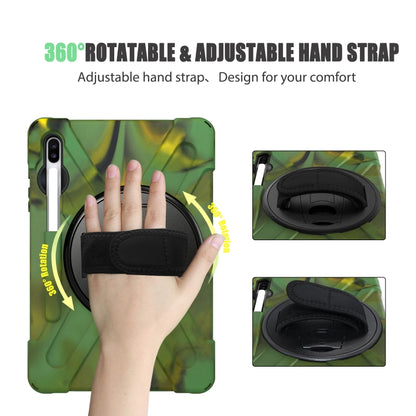 For Samsung Galaxy Tab S6 10.5 inch T860 / T865 Shockproof Colorful Silicone + PC Protective Case with Holder & Shoulder Strap & Hand Strap & Pen Slot(Camouflage) - Tab S6 10.5 T860 / T865 by buy2fix | Online Shopping UK | buy2fix
