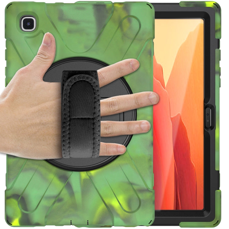 For Samsung Galaxy Tab A7 10.4 2020 T500 / T505 Shockproof Colorful Silicone + PC Protective Case with Holder & Shoulder Strap & Hand Strap & Screen Protector(Camouflage) - Other Galaxy Tab PC by buy2fix | Online Shopping UK | buy2fix