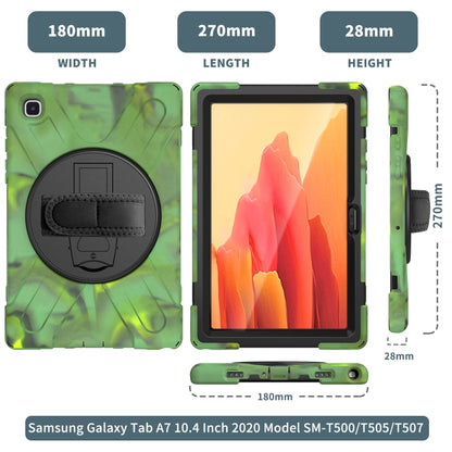For Samsung Galaxy Tab A7 10.4 2020 T500 / T505 Shockproof Colorful Silicone + PC Protective Case with Holder & Shoulder Strap & Hand Strap & Screen Protector(Camouflage) - Other Galaxy Tab PC by buy2fix | Online Shopping UK | buy2fix