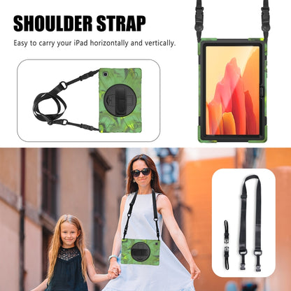 For Samsung Galaxy Tab A7 10.4 2020 T500 / T505 Shockproof Colorful Silicone + PC Protective Case with Holder & Shoulder Strap & Hand Strap & Screen Protector(Camouflage) - Other Galaxy Tab PC by buy2fix | Online Shopping UK | buy2fix