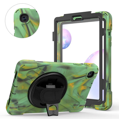 For Samsung Galaxy Tab A 8.4 2020 T307U Shockproof Colorful Silicone + PC Protective Case with Holder & Shoulder Strap & Hand Strap & Screen Protector(Camouflage) - Tab A 8.4 (2020) by buy2fix | Online Shopping UK | buy2fix