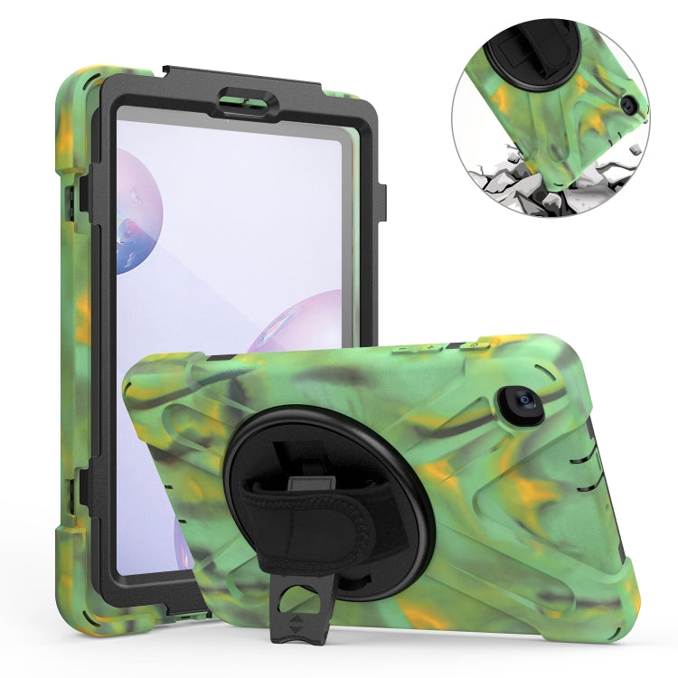 For Samsung Galaxy Tab A 8.4 2020 T307U Shockproof Colorful Silicone + PC Protective Case with Holder & Shoulder Strap & Hand Strap & Screen Protector(Camouflage) - Tab A 8.4 (2020) by buy2fix | Online Shopping UK | buy2fix