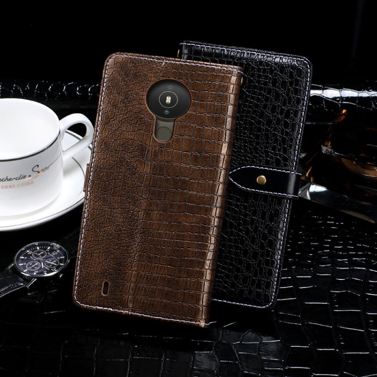 For Nokia 1.4 idewei Crocodile Texture Horizontal Flip Leather Case with Holder & Card Slots & Wallet(Black) - Nokia Cases by idewei | Online Shopping UK | buy2fix