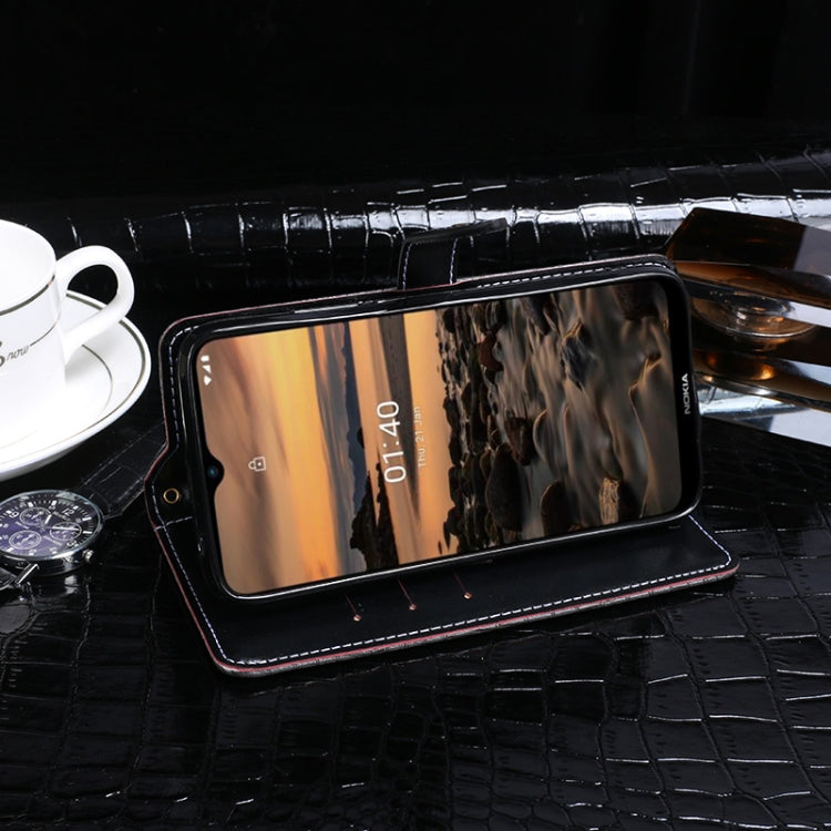 For Nokia 1.4 idewei Crocodile Texture Horizontal Flip Leather Case with Holder & Card Slots & Wallet(Black) - Nokia Cases by idewei | Online Shopping UK | buy2fix