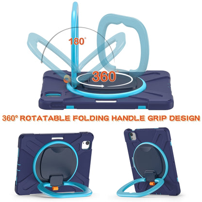 Silicone + PC Protective Case with Holder & Shoulder Strap For iPad Air 2022 / 2020 10.9(Navy Blue) - iPad Air (2022) / (2020) 10.9 Cases by buy2fix | Online Shopping UK | buy2fix