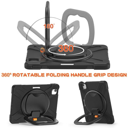 Silicone + PC Protective Case with Holder & Shoulder Strap For iPad Air 2022 / 2020 10.9(Black) - iPad Air (2022) / (2020) 10.9 Cases by buy2fix | Online Shopping UK | buy2fix