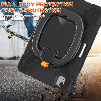 Silicone + PC Protective Case with Holder & Shoulder Strap For iPad Air 2022 / 2020 10.9(Black) - iPad Air (2022) / (2020) 10.9 Cases by buy2fix | Online Shopping UK | buy2fix