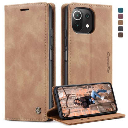 For Xiaomi Mi 11 Lite CaseMe 013 Multifunctional Horizontal Flip Leather Case, with Card Slot & Holder & Wallet(Brown) - Xiaomi Cases by CaseMe | Online Shopping UK | buy2fix