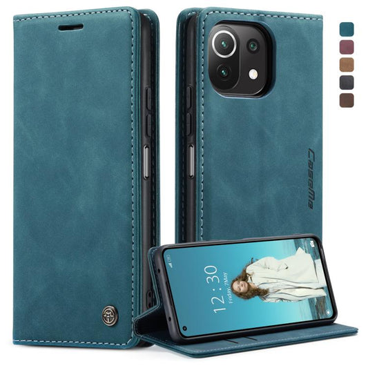 For Xiaomi Mi 11 Lite CaseMe 013 Multifunctional Horizontal Flip Leather Case, with Card Slot & Holder & Wallet(Blue) - Xiaomi Cases by CaseMe | Online Shopping UK | buy2fix