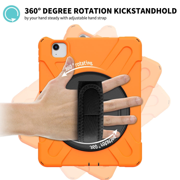 Shockproof Colorful Silicone + PC Protective Case with Holder & Shoulder Strap & Hand Strap For iPad Pro 11 2022 / 2021 / 2020 / 2018 /  Air 4 2020 (Orange) - iPad Air (2022) / (2020) 10.9 Cases by buy2fix | Online Shopping UK | buy2fix