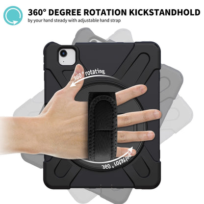 Shockproof Colorful Silicone + PC Protective Case with Holder & Shoulder Strap & Hand Strap For iPad Pro 11 2022 / 2021 / 2020 / 2018 /  Air 4 2020 (Black) - iPad Air (2022) / (2020) 10.9 Cases by buy2fix | Online Shopping UK | buy2fix