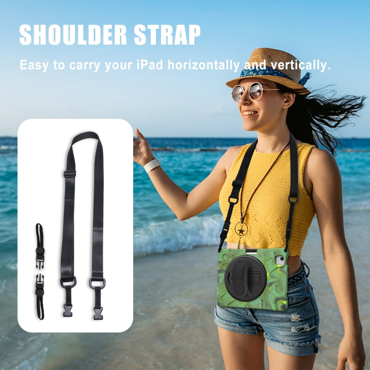 Shockproof Colorful Silicone + PC Protective Case with Holder & Shoulder Strap & Hand Strap For iPad Pro 11 2021 / 2020 / 2018 /  2022 / Air 4 2020(Camouflage) - iPad Air (2022) / (2020) 10.9 Cases by buy2fix | Online Shopping UK | buy2fix