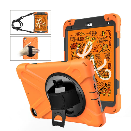Shockproof Colorful Silicone + PC Protective Case with Holder & Shoulder Strap & Hand Strap For iPad Mini 4 / Mini (2019)(Orange) - iPad Mini 4 & 3 & 2 & 1 Cases by buy2fix | Online Shopping UK | buy2fix