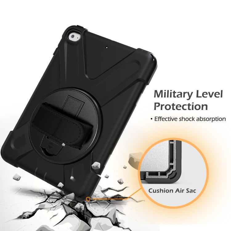 Shockproof Colorful Silicone + PC Protective Case with Holder & Shoulder Strap & Hand Strap For iPad Mini 4 / Mini (2019)(Black) - iPad Mini 4 & 3 & 2 & 1 Cases by buy2fix | Online Shopping UK | buy2fix