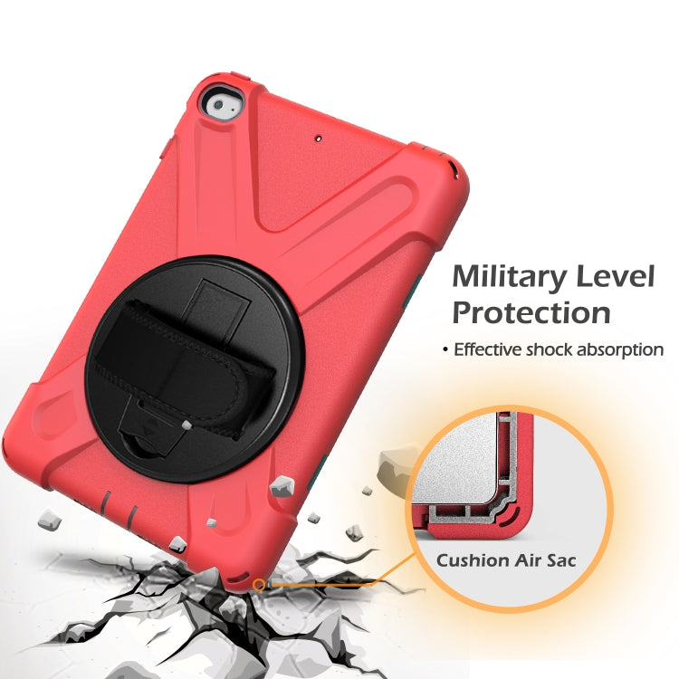Shockproof Colorful Silicone + PC Protective Case with Holder & Shoulder Strap & Hand Strap For iPad Mini 4 / Mini (2019)(Red) - iPad Mini 4 & 3 & 2 & 1 Cases by buy2fix | Online Shopping UK | buy2fix
