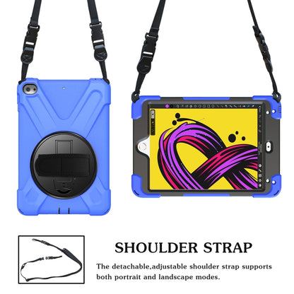Shockproof Colorful Silicone + PC Protective Case with Holder & Shoulder Strap & Hand Strap For iPad Mini 4 / Mini (2019)(Blue) - iPad Mini 4 & 3 & 2 & 1 Cases by buy2fix | Online Shopping UK | buy2fix