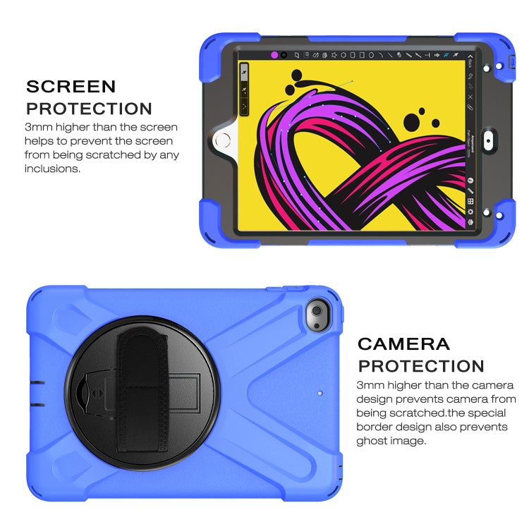 Shockproof Colorful Silicone + PC Protective Case with Holder & Shoulder Strap & Hand Strap For iPad Mini 4 / Mini (2019)(Blue) - iPad Mini 4 & 3 & 2 & 1 Cases by buy2fix | Online Shopping UK | buy2fix