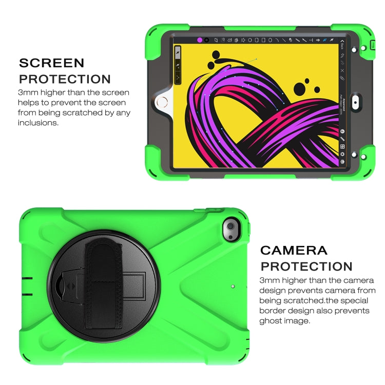 Shockproof Colorful Silicone + PC Protective Case with Holder & Shoulder Strap & Hand Strap For iPad Mini 4 / Mini (2019)(Green) - iPad Mini 4 & 3 & 2 & 1 Cases by buy2fix | Online Shopping UK | buy2fix