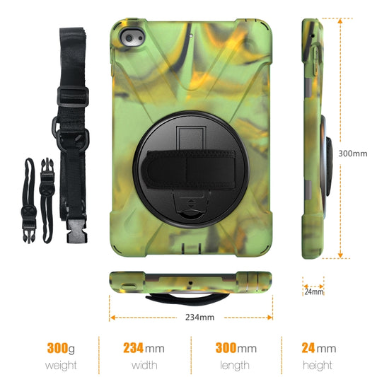 Shockproof Colorful Silicone + PC Protective Case with Holder & Shoulder Strap & Hand Strap For iPad Mini 4 / Mini (2019)(Camouflage) - iPad Mini 4 & 3 & 2 & 1 Cases by buy2fix | Online Shopping UK | buy2fix