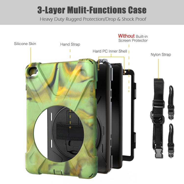 Shockproof Colorful Silicone + PC Protective Case with Holder & Shoulder Strap & Hand Strap For iPad Mini 4 / Mini (2019)(Camouflage) - iPad Mini 4 & 3 & 2 & 1 Cases by buy2fix | Online Shopping UK | buy2fix