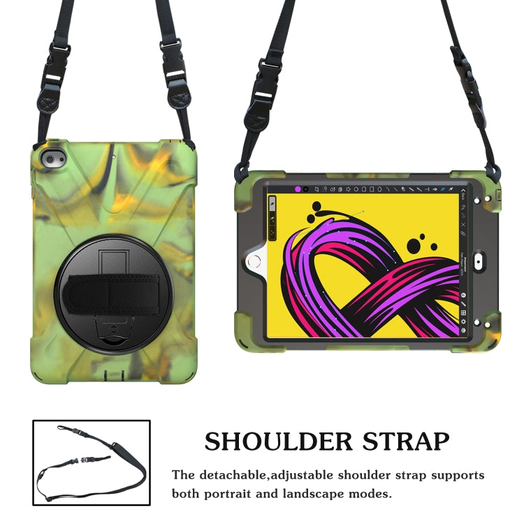 Shockproof Colorful Silicone + PC Protective Case with Holder & Shoulder Strap & Hand Strap For iPad Mini 4 / Mini (2019)(Camouflage) - iPad Mini 4 & 3 & 2 & 1 Cases by buy2fix | Online Shopping UK | buy2fix