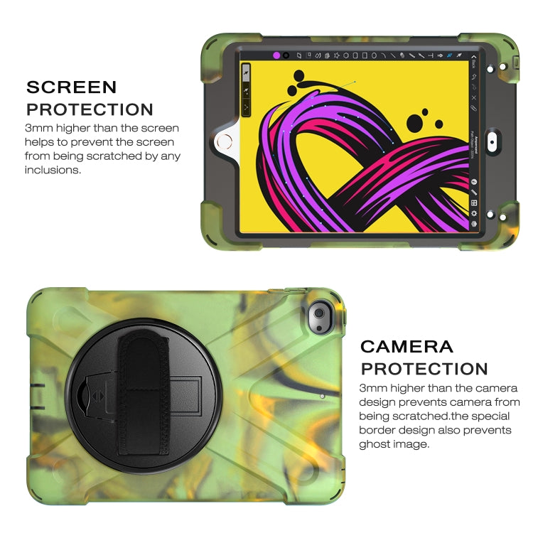Shockproof Colorful Silicone + PC Protective Case with Holder & Shoulder Strap & Hand Strap For iPad Mini 4 / Mini (2019)(Camouflage) - iPad Mini 4 & 3 & 2 & 1 Cases by buy2fix | Online Shopping UK | buy2fix