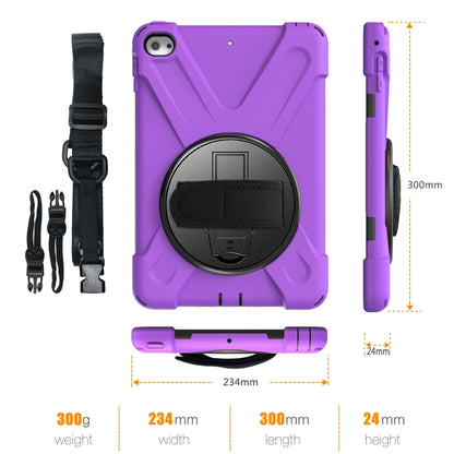 Shockproof Colorful Silicone + PC Protective Case with Holder & Shoulder Strap & Hand Strap For iPad Mini 4 / Mini (2019)(Purple) - iPad Mini 4 & 3 & 2 & 1 Cases by buy2fix | Online Shopping UK | buy2fix