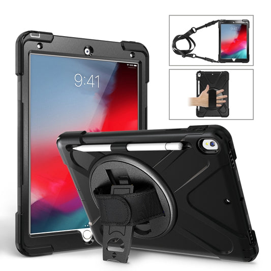 Shockproof Colorful Silicone + PC Protective Case with Holder & Shoulder Strap & Hand Strap & Pen Slot For iPad Pro 10.5(Black) - iPad Pro 10.5 inch Cases by buy2fix | Online Shopping UK | buy2fix