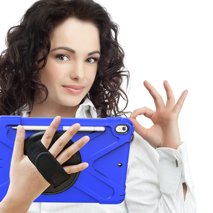 Shockproof Colorful Silicone + PC Protective Case with Holder & Shoulder Strap & Hand Strap & Pen Slot For iPad Pro 10.5(Blue) - iPad Pro 10.5 inch Cases by buy2fix | Online Shopping UK | buy2fix