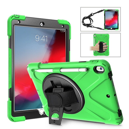 Shockproof Colorful Silicone + PC Protective Case with Holder & Shoulder Strap & Hand Strap & Pen Slot For iPad Pro 10.5(Green) - iPad Pro 10.5 inch Cases by buy2fix | Online Shopping UK | buy2fix
