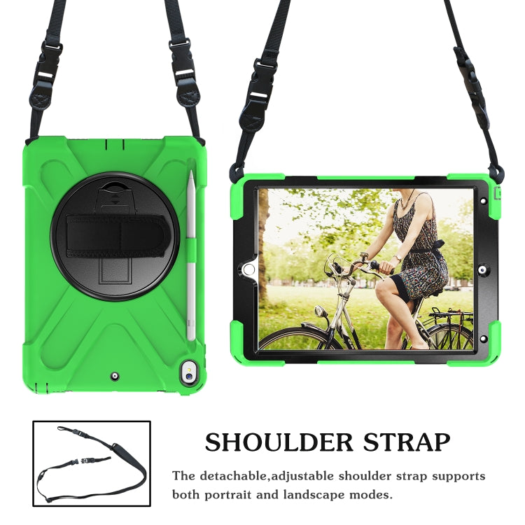 Shockproof Colorful Silicone + PC Protective Case with Holder & Shoulder Strap & Hand Strap & Pen Slot For iPad Pro 10.5(Green) - iPad Pro 10.5 inch Cases by buy2fix | Online Shopping UK | buy2fix