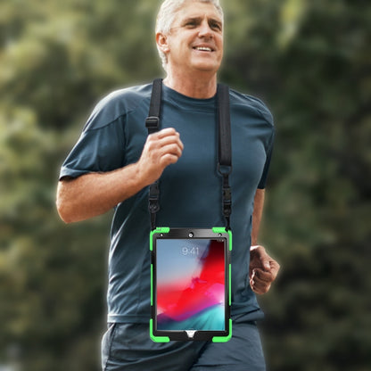 Shockproof Colorful Silicone + PC Protective Case with Holder & Shoulder Strap & Hand Strap & Pen Slot For iPad Pro 10.5(Green) - iPad Pro 10.5 inch Cases by buy2fix | Online Shopping UK | buy2fix