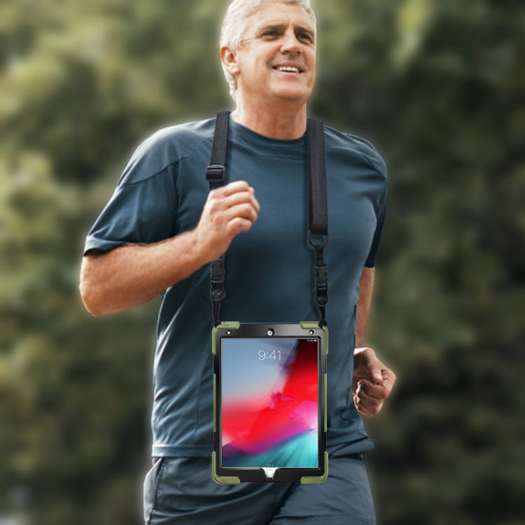 Shockproof Colorful Silicone + PC Protective Case with Holder & Shoulder Strap & Hand Strap & Pen Slot For iPad Pro 10.5(Camouflage) - iPad Pro 10.5 inch Cases by buy2fix | Online Shopping UK | buy2fix