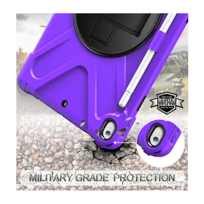 Shockproof Colorful Silicone + PC Protective Case with Holder & Shoulder Strap & Hand Strap & Pen Slot For iPad Pro 10.5(Purple) - iPad Pro 10.5 inch Cases by buy2fix | Online Shopping UK | buy2fix