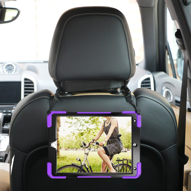 Shockproof Colorful Silicone + PC Protective Case with Holder & Shoulder Strap & Hand Strap & Pen Slot For iPad Pro 10.5(Purple) - iPad Pro 10.5 inch Cases by buy2fix | Online Shopping UK | buy2fix