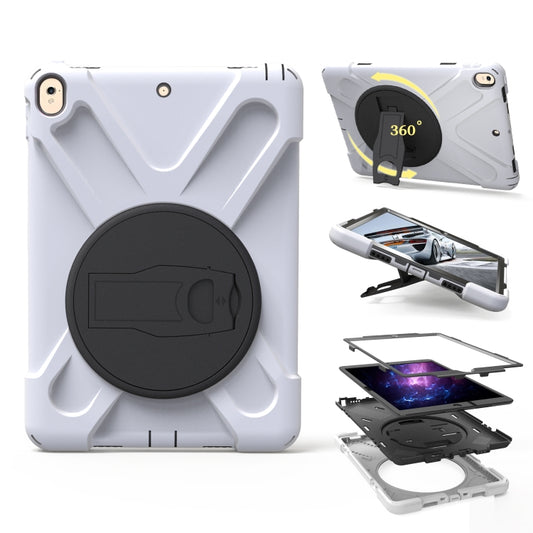 Shockproof Colorful Silicone + PC Protective Case with Holder For iPad Pro 10.5(White) - iPad Pro 10.5 inch Cases by buy2fix | Online Shopping UK | buy2fix