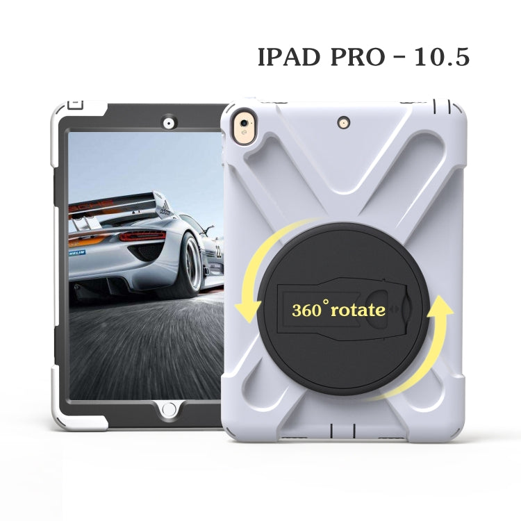 Shockproof Colorful Silicone + PC Protective Case with Holder For iPad Pro 10.5(White) - iPad Pro 10.5 inch Cases by buy2fix | Online Shopping UK | buy2fix