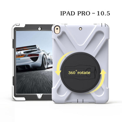 Shockproof Colorful Silicone + PC Protective Case with Holder For iPad Pro 10.5(White) - iPad Pro 10.5 inch Cases by buy2fix | Online Shopping UK | buy2fix
