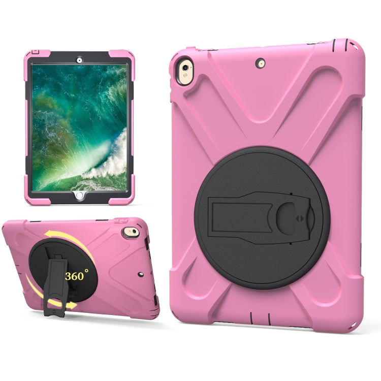 Shockproof Colorful Silicone + PC Protective Case with Holder For iPad Pro 10.5(Pink) - iPad Pro 10.5 inch Cases by buy2fix | Online Shopping UK | buy2fix