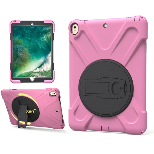 Shockproof Colorful Silicone + PC Protective Case with Holder For iPad Pro 10.5(Pink) - iPad Pro 10.5 inch Cases by buy2fix | Online Shopping UK | buy2fix