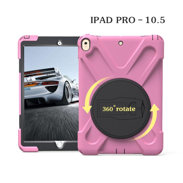 Shockproof Colorful Silicone + PC Protective Case with Holder For iPad Pro 10.5(Pink) - iPad Pro 10.5 inch Cases by buy2fix | Online Shopping UK | buy2fix