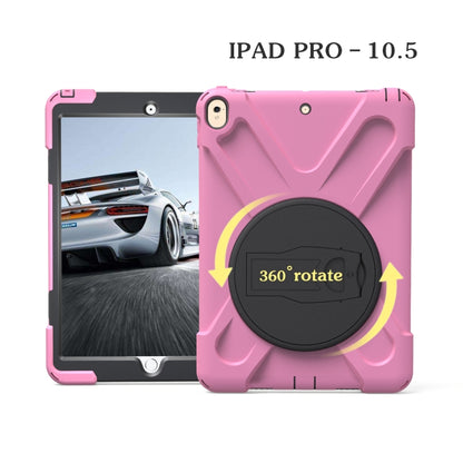 Shockproof Colorful Silicone + PC Protective Case with Holder For iPad Pro 10.5(Pink) - iPad Pro 10.5 inch Cases by buy2fix | Online Shopping UK | buy2fix