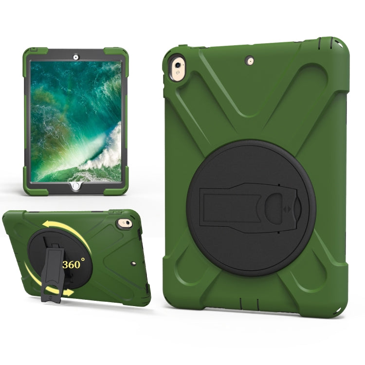Shockproof Colorful Silicone + PC Protective Case with Holder For iPad Pro 10.5(Dark Green) - iPad Pro 10.5 inch Cases by buy2fix | Online Shopping UK | buy2fix