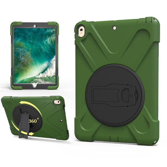 Shockproof Colorful Silicone + PC Protective Case with Holder For iPad Pro 10.5(Dark Green) - iPad Pro 10.5 inch Cases by buy2fix | Online Shopping UK | buy2fix