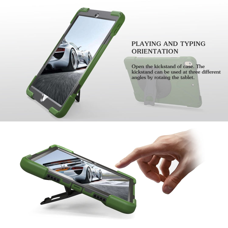 Shockproof Colorful Silicone + PC Protective Case with Holder For iPad Pro 10.5(Dark Green) - iPad Pro 10.5 inch Cases by buy2fix | Online Shopping UK | buy2fix