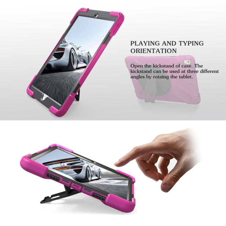 Shockproof Colorful Silicone + PC Protective Case with Holder For iPad Pro 10.5(Rose Red) - iPad Pro 10.5 inch Cases by buy2fix | Online Shopping UK | buy2fix