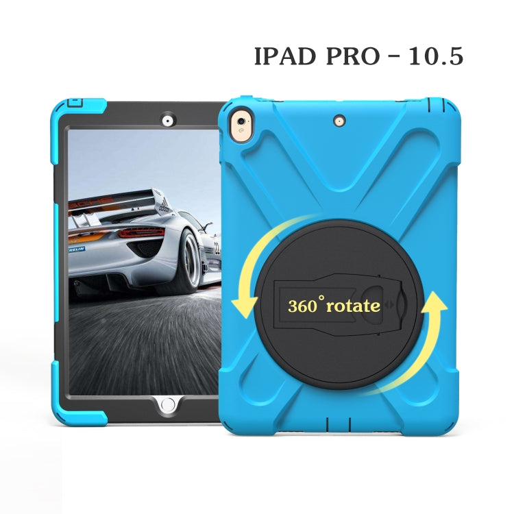Shockproof Colorful Silicone + PC Protective Case with Holder For iPad Pro 10.5(Baby Blue) - iPad Pro 10.5 inch Cases by buy2fix | Online Shopping UK | buy2fix