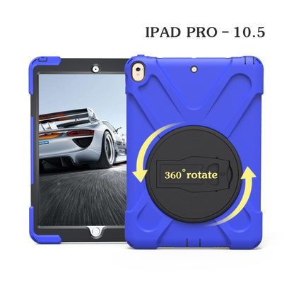 Shockproof Colorful Silicone + PC Protective Case with Holder For iPad Pro 10.5(Dark Blue) - iPad Pro 10.5 inch Cases by buy2fix | Online Shopping UK | buy2fix