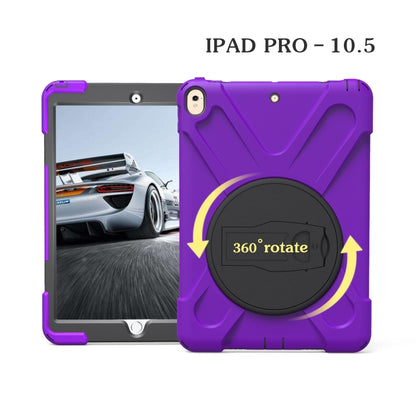 Shockproof Colorful Silicone + PC Protective Case with Holder For iPad Pro 10.5(Purple) - iPad Pro 10.5 inch Cases by buy2fix | Online Shopping UK | buy2fix